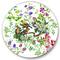 Designart - Tropical Birds With On Blooming Tree - Traditional Metal Circle Wall Art